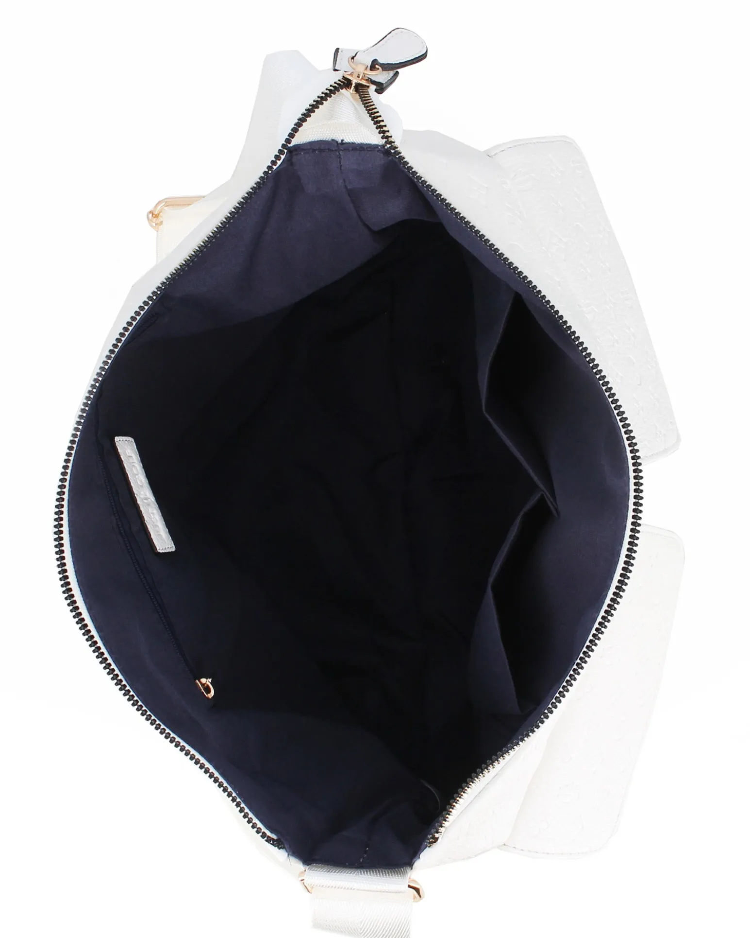 JUST GOLF - Tracolla bianca loggata con con tre tasche frontali
