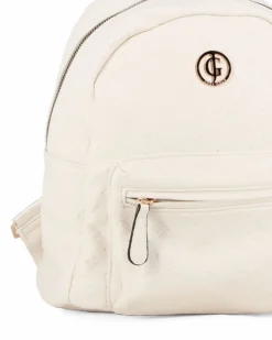 JUST GOLF - Zaino bianco loggato con tasca frontale