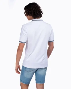 KAPPA - POLO BIANCA DA UOMO CON BORDINO A CONTRASTO LOGO MALTAX 5