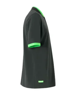 KAPPA - POLO MEZZA MANICA UOMO LOGO NEON VERDE SCURO CON DETTAGLI VERDE FLUO, 341N22W-A1T