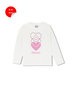 KAPPA - TSHIRT MANICA LUNGA BIANCA DA BAMBINA