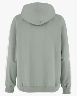 KEITH HARING - Felpa con cappuccio e full zip verde salvia da donna in cotone