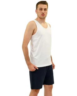 KEY UP - CANOTTA UOMO BIANCA  BASIC -2JB27/0001