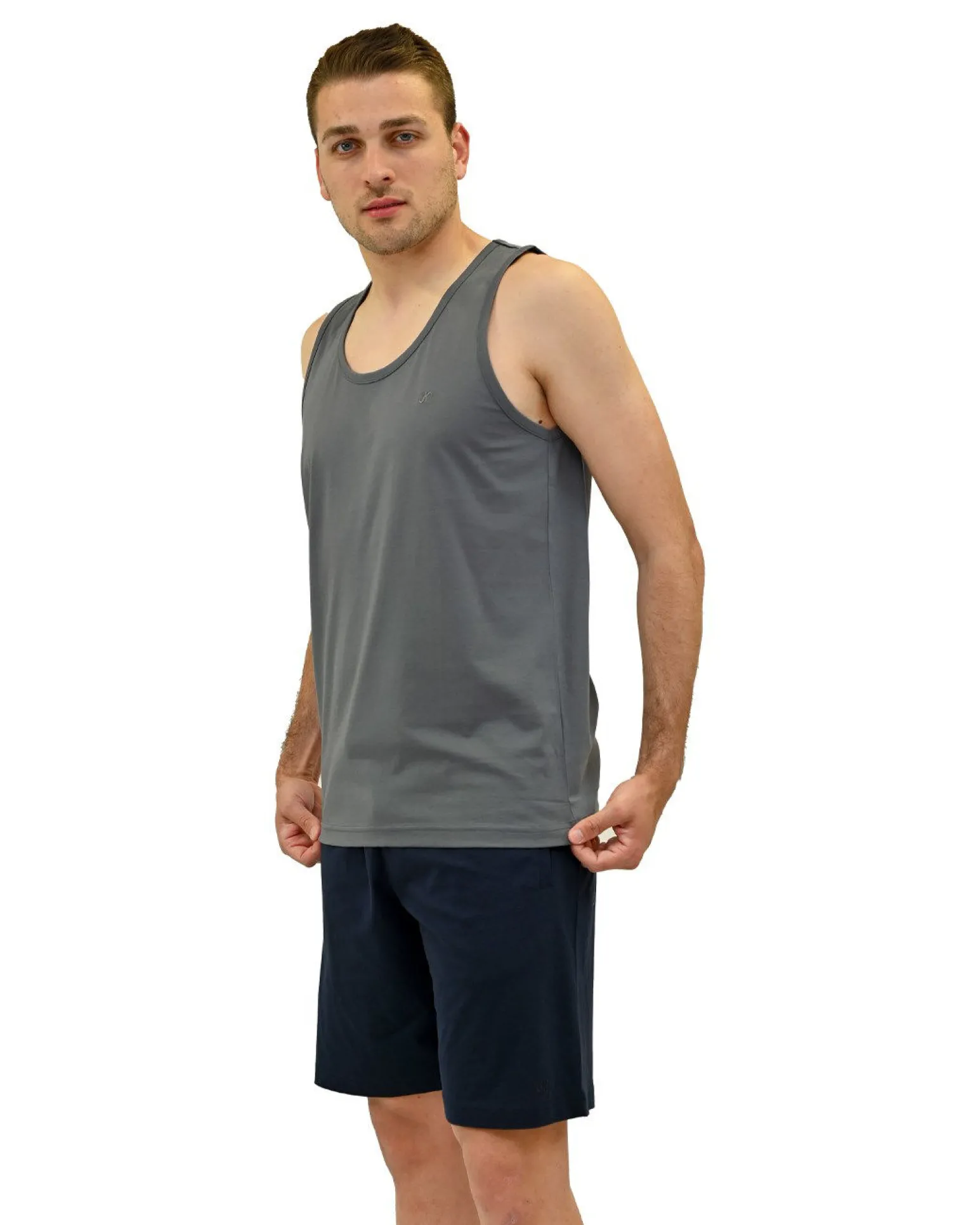 KEY UP - CANOTTA UOMO GRIGIA BASIC -2JB27/1416