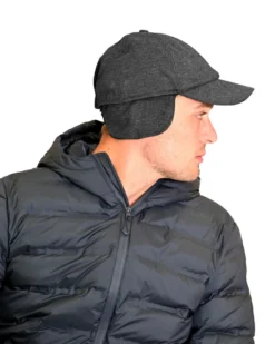 KEY UP - CAPPELLO BASEBALL GRIGIO CON VISIERA E PARAORECCHIE