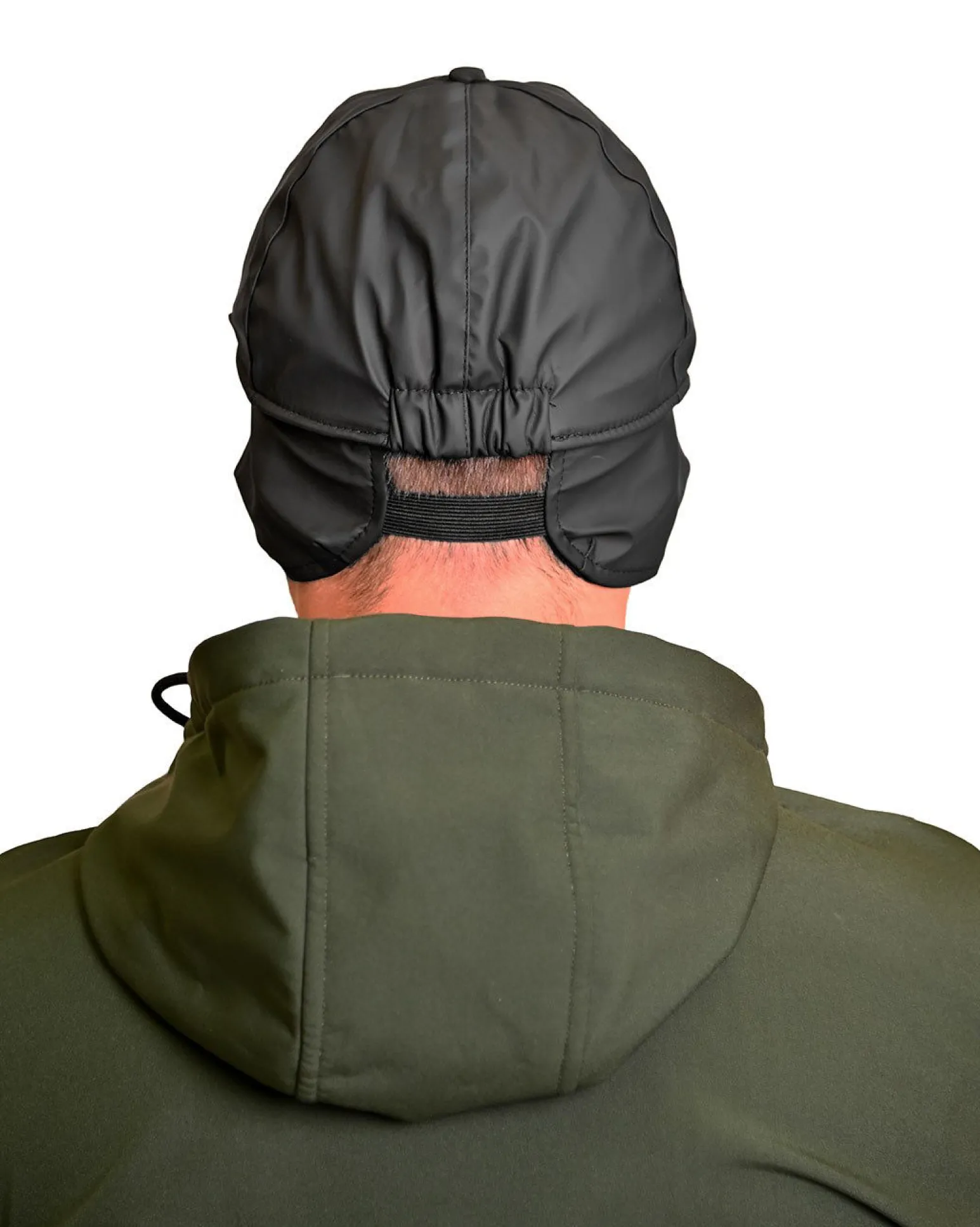 KEY UP - CAPPELLO INVERNALE NERO DA UOMO IMPERMEABILE E ANTIVENTO CON PARAORECCHIE