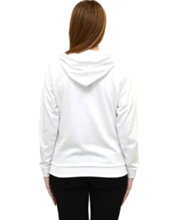 KEY UP - FELPA BIANCA FULL ZIP DA DONNA