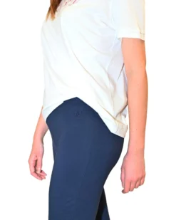 KEY UP - LEGGINGS BLU IN JERSEY ELASTICIZZATO ZAMPETTA 5LI20