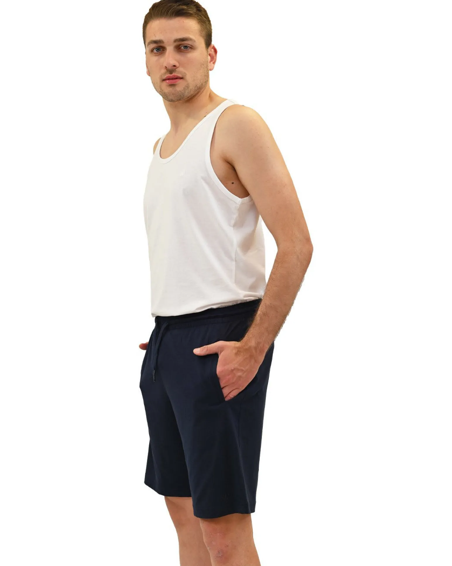 KEY UP - PANTALONCINO UOMO BLU BASIC - 2JB42/1245