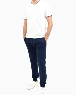 KEY UP - PANTALONE DA TUTA UOMO BLU IN JERSEY, 2JB81/1245