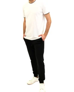 KEY UP - PANTALONE DA TUTA UOMO NERO IN JERSEY, 2JB81/1246