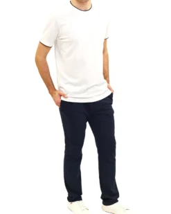 KEY UP - PANTALONE FELPA BLU DA UOMO FONDO DRITTO