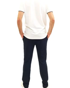 KEY UP - PANTALONE FELPA BLU DA UOMO FONDO DRITTO