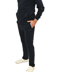KEY UP - PANTALONE FELPA BLU DA UOMO FONDO DRITTO