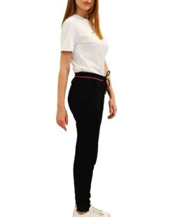 KEY UP - PANTALONE TUTA NERO DA DONNA