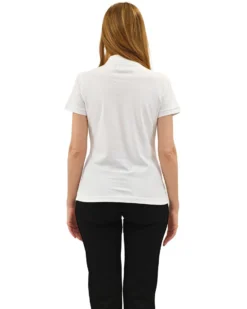 KEY UP -POLO IN PIQUET DONNA BIANCA CON COLLETTO - 5535Q/0001