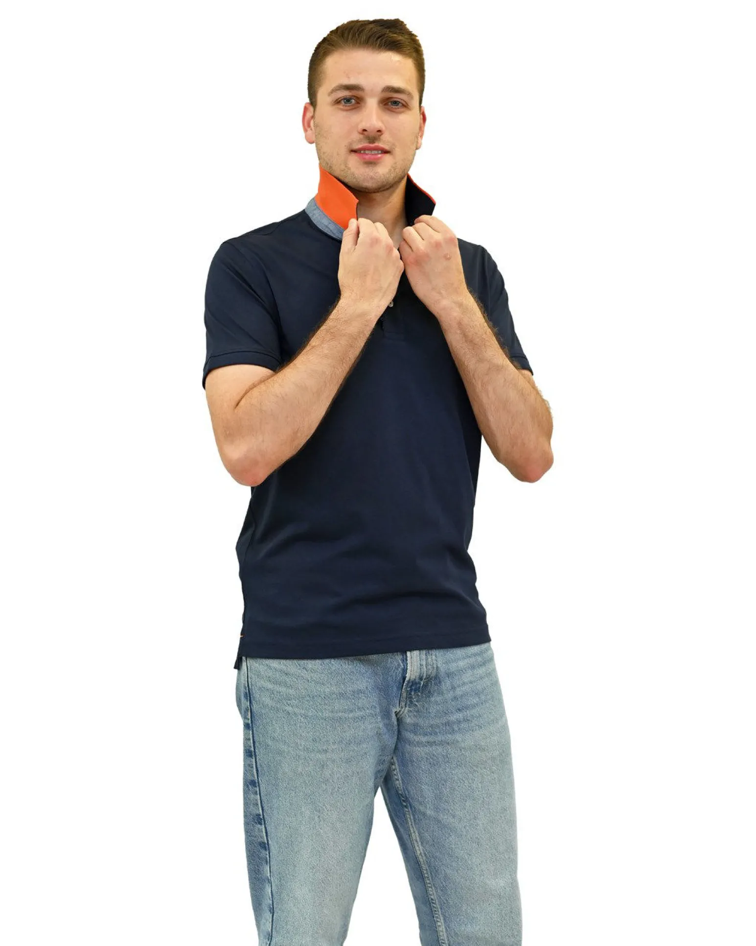 KEY UP - POLO MEZZA MANICA UOMO BLU - 2R522/2923