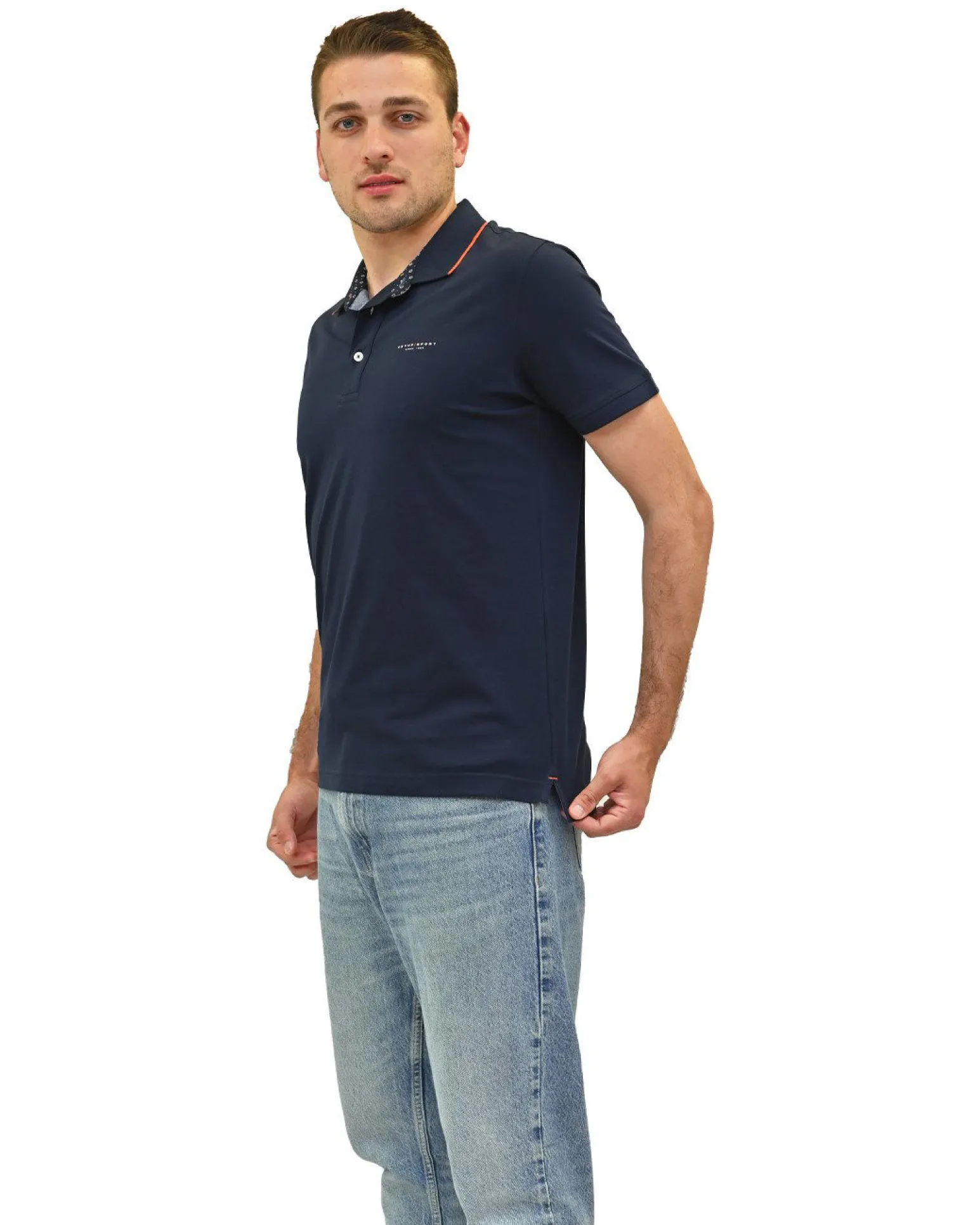 KEY UP - POLO MEZZA MANICA UOMO BLU - 2R522/2923
