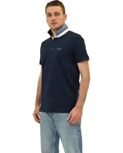 KEY UP - POLO MEZZA MANICA UOMO IN PIQUET BLU PQ YACHT - 2Q512/1245