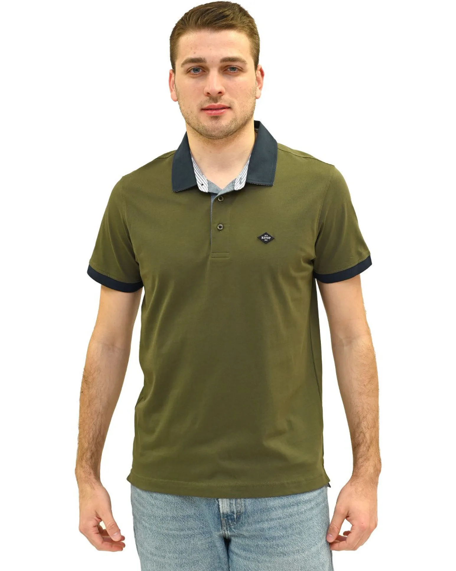 KEY UP - POLO MEZZA MANICA UOMO VERDE - 2R522/2922