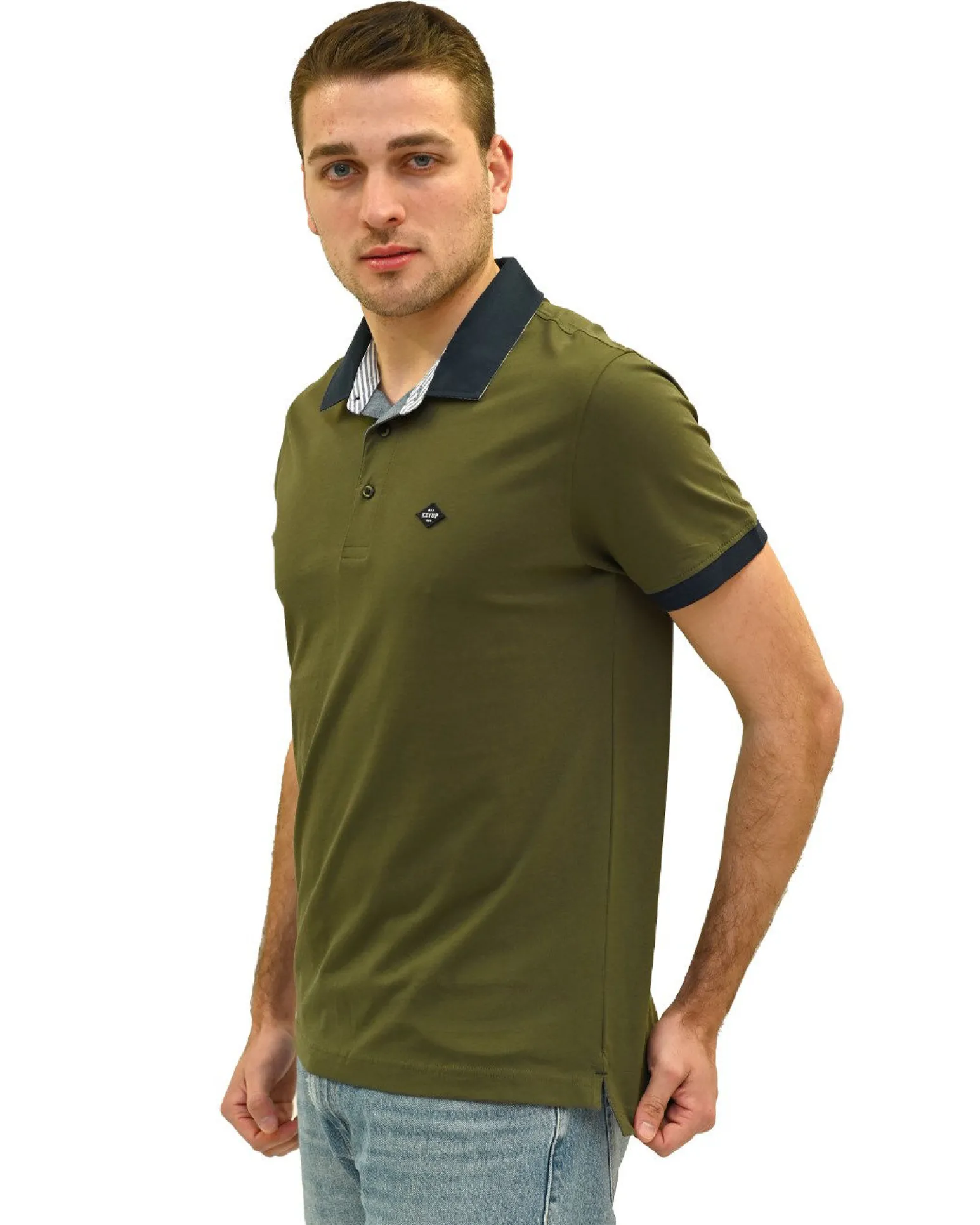 KEY UP - POLO MEZZA MANICA UOMO VERDE - 2R522/2922