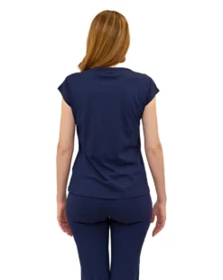 KEY UP - T-SHIRT MEZZA MANICA DONNA BLU GLAM -  5S426/2103
