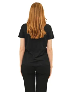 KEY UP - T-SHIRT MEZZA MANICA DONNA NERA - 5S882/0002