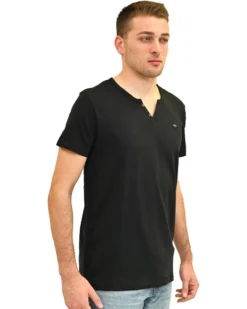 KEY UP - T-SHIRT MEZZA MANICA UOMO NERA SERAFINO -  2S156/0002