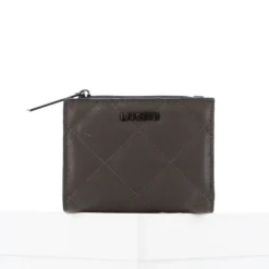 LANCETTI - PORTAFOGLIO DONNA GRIGIO CON CUCITURE