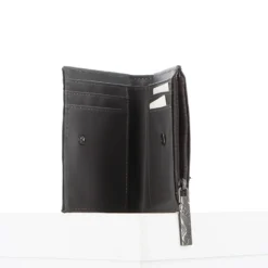 LANCETTI - PORTAFOGLIO DONNA GRIGIO CON CUCITURE