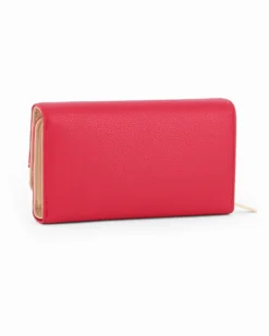 LANCETTI - Portafoglio rosso con patta