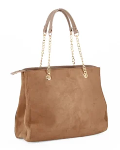 LAURA BIAGIOTTI - Borsa a due manici scamosciata bordeaux