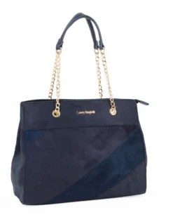 LAURA BIAGIOTTI - Borsa a due manici scamosciata blu