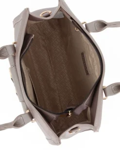LAURA BIAGIOTTI - Borsa a due manici metal con  tasca frontale con patta, tracolla removibile