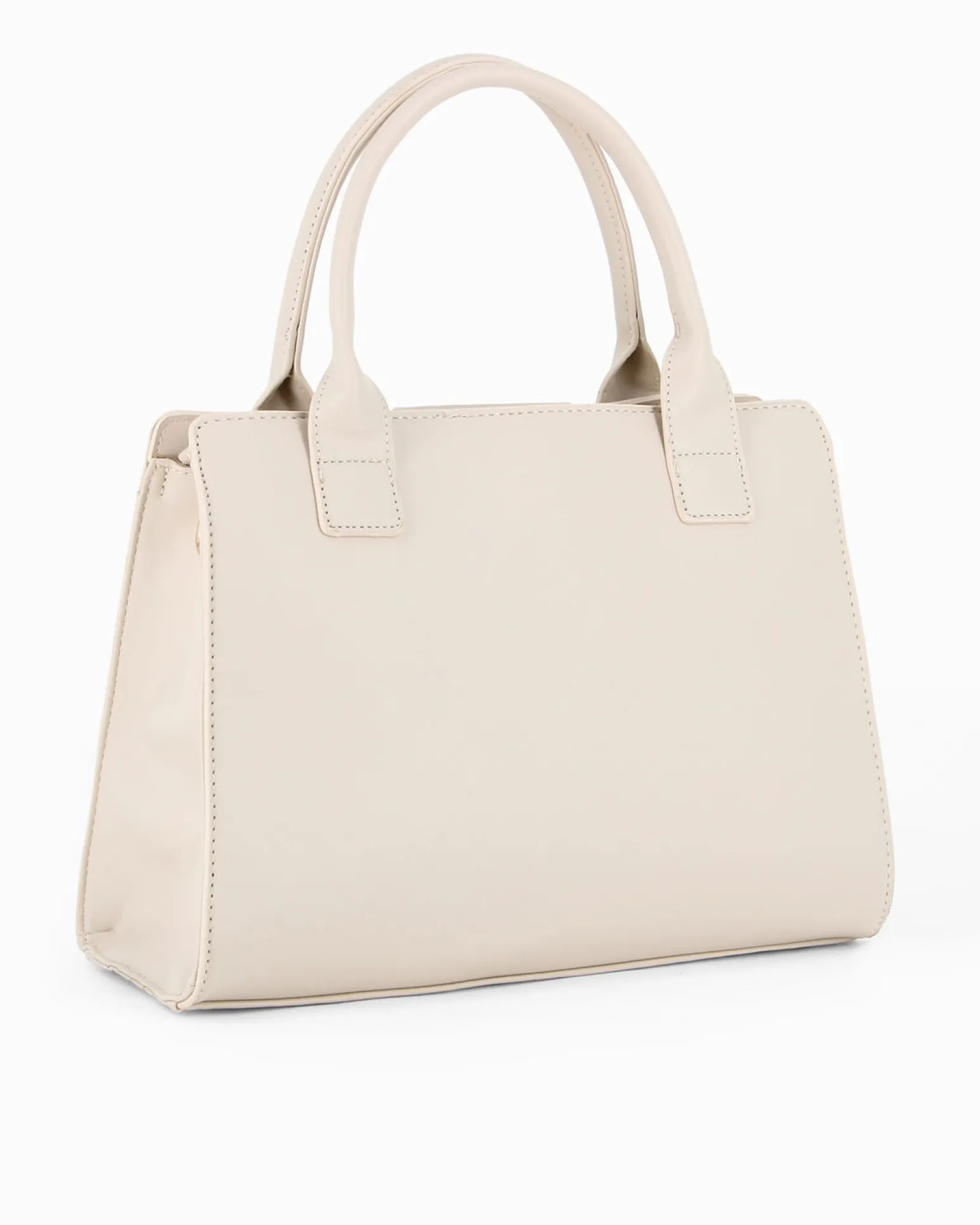 LAURA BIAGIOTTI - Borsa a mano naturale con apllicazione fiori, tracolla removibile