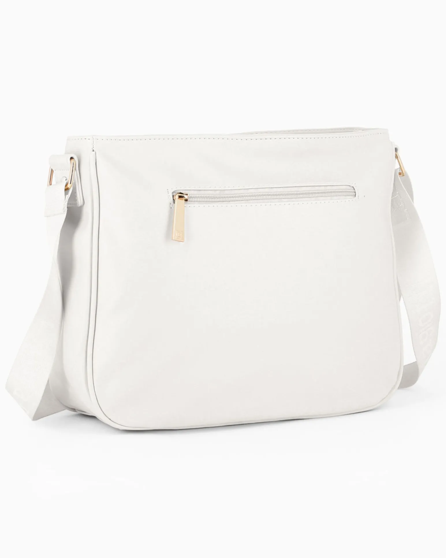 LAURA BIAGIOTTI - Borsa sacca bianca con tasca frontale e posteriore
