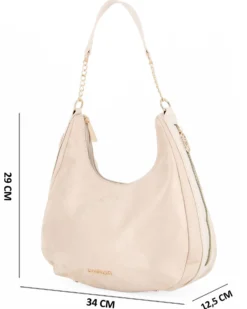 LAURA BIAGIOTTI - Borsa sacca naturale scamosciata con tasche laterali