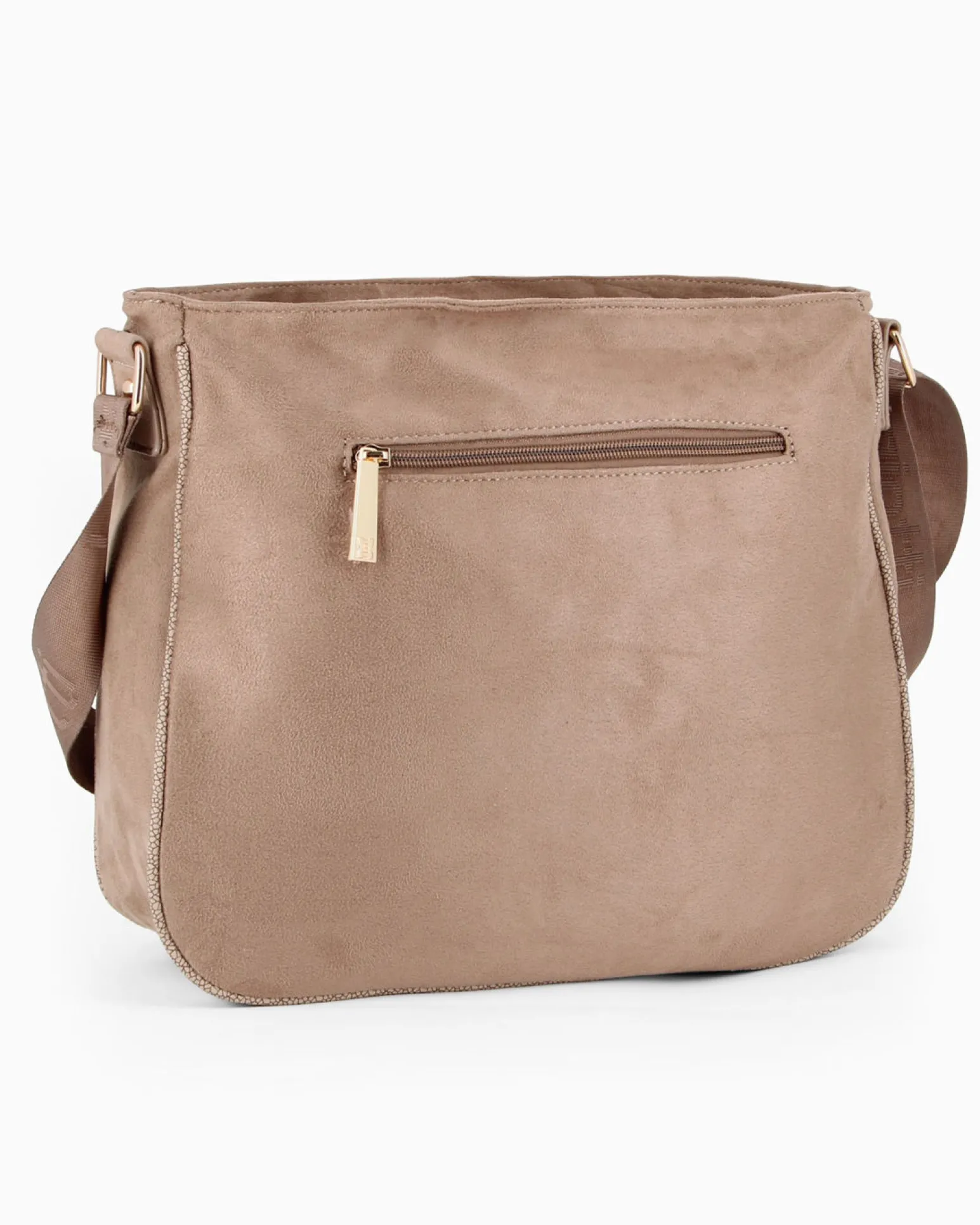 LAURA BIAGIOTTI - Borsa sacca terra scamosciata con tasca frontale e posteriore