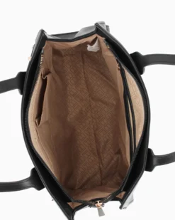 LAURA BIAGIOTTI - Borsa shopping nera con cinturino frontale