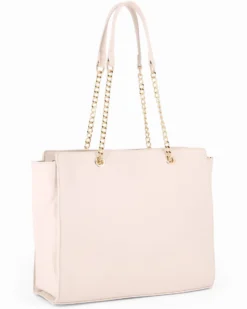 LAURA BIAGIOTTI - Borsa shopping naturale con lavorazione frontale