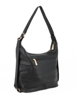 LAURA BIAGIOTTI - Borsa/Zaino nera trapuntata con tasca frontale e posteriore
