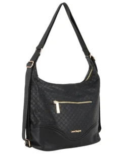LAURA BIAGIOTTI - Borsa/Zaino nera trapuntata con tasca frontale e posteriore
