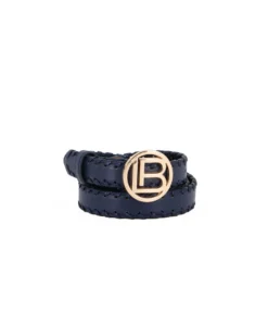 LAURA BIAGIOTTI - Cinta blu intrecciata da donna con fibbia logo