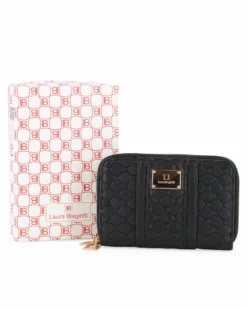 LAURA BIAGIOTTI - Portafoglio rosso trapuntato con patta