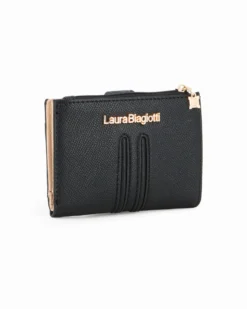 LAURA BIAGIOTTI - Portafoglio nero con pattina