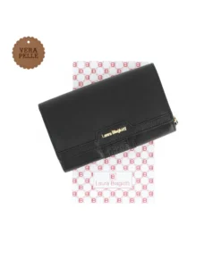 LAURA BIAGIOTTI - Portafoglio nero con patta
