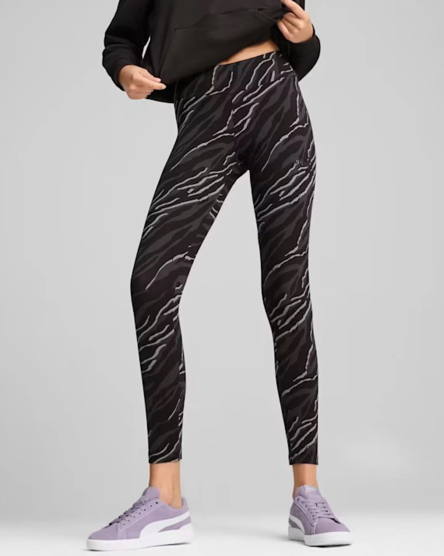 LEGGINGS ESS+ANIMAL AOP BLACK