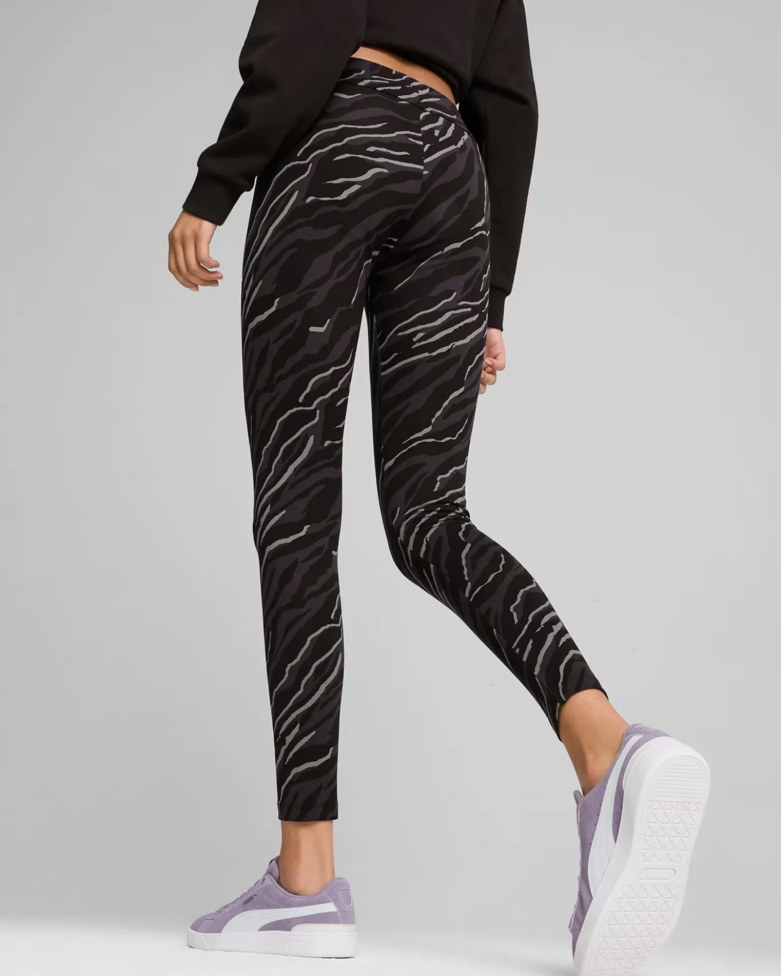 LEGGINGS ESS+ANIMAL AOP BLACK
