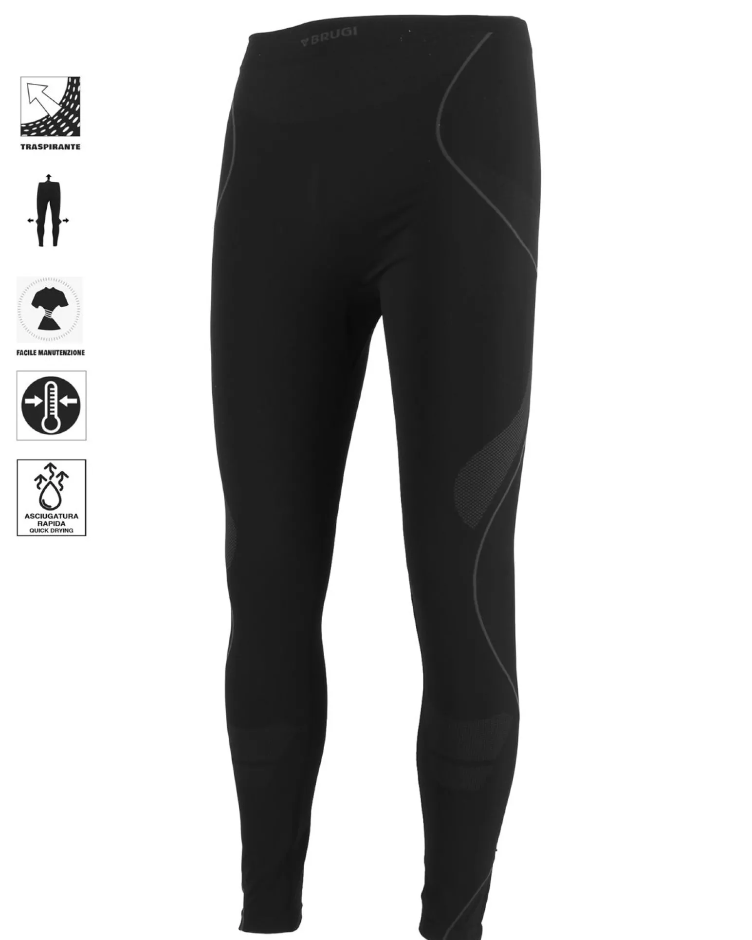 LEGGINGS INTIMO TERMICO UOMO BLACK