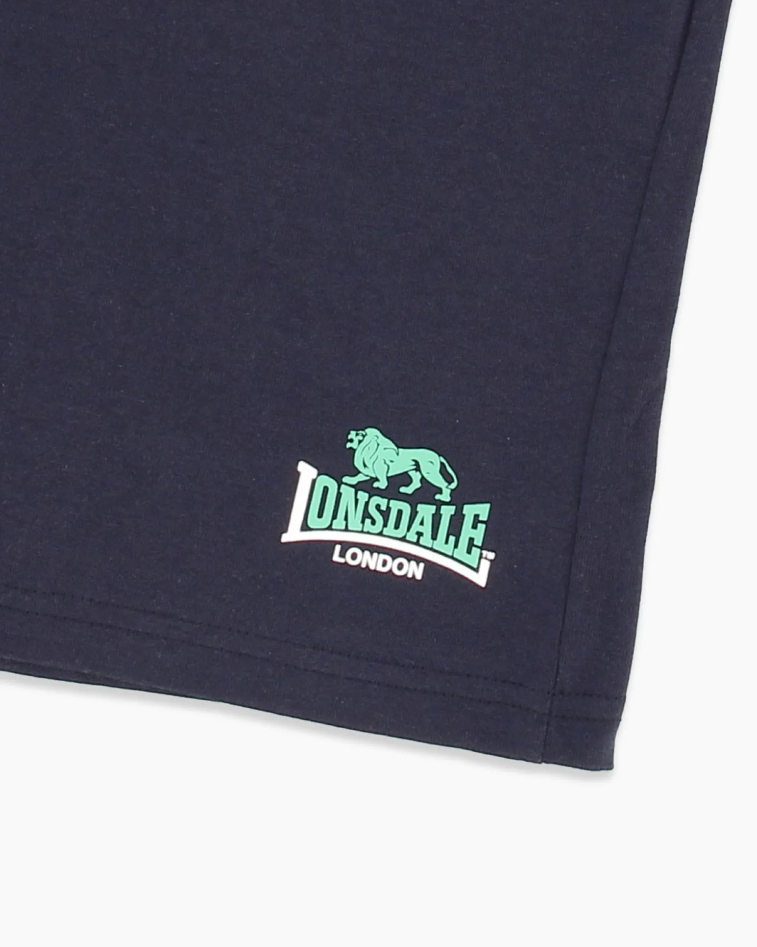 LONSDALE - BERMUDA UOMO BLU CON DETTAGLI BIANCHI E VERDI - LOUPE26094